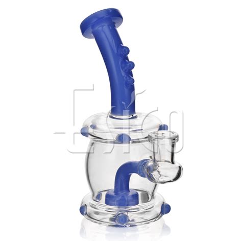 Esigo 7 Inches Color Hookah Glass Smoking Oil Dab Rig Recycler Glass Water Pipe With 14mm Male