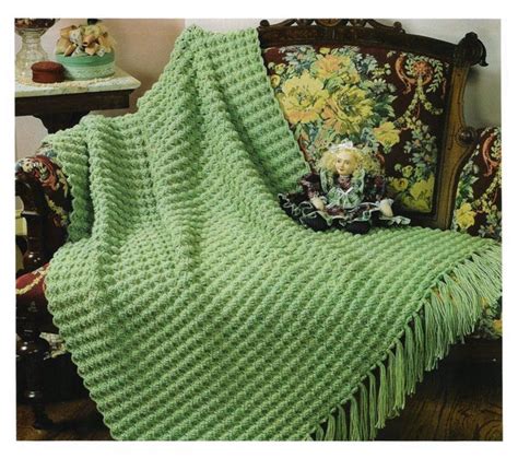 Vintage Crochet Birthstone Afghan Pattern Book August Etsy