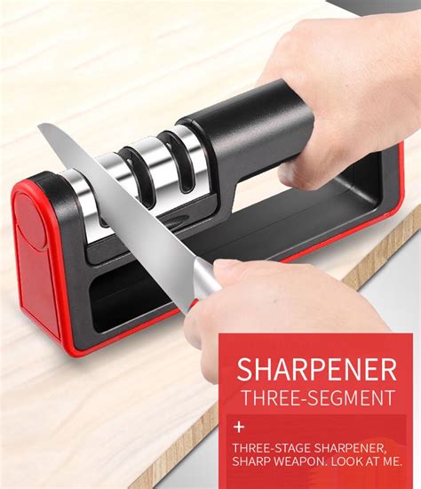 Pc Stages Knife Sharpener Kitchen Sharpening Stone Tungsten Steel