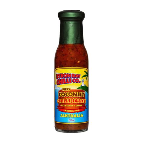 Byron Bay Chilli Co Fiery Coconut Chilli Sauce With Curry Ginger