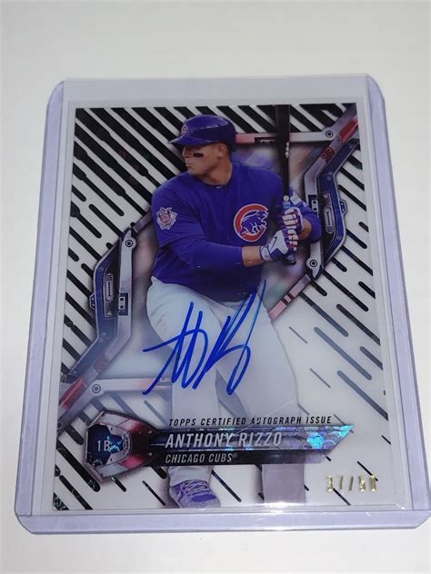 Topps High Tek Anthony Rizzo Auto Topps Yahoo