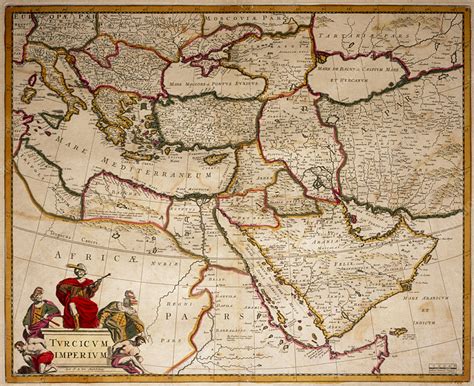 Map of Ottoman empire in 17th century - Stock Image - E056/0016 ...