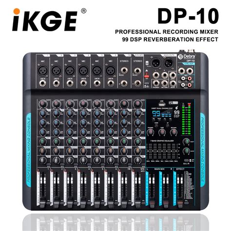 Debra DP 10 Audio Mixer DJ Controller 99 DSP 10 Channel Reverb