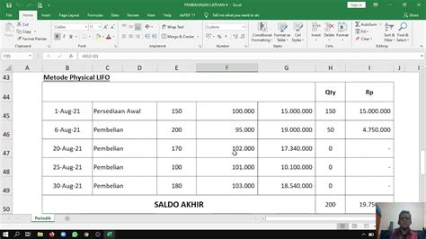 LATIHAN 4 PERIODIC PHYSICAL FIFO LIFO AVERAGE YouTube