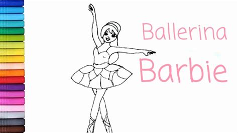 Barbie Ballerina Coloring Pages Easy Step By Step Tutorial To Draw A