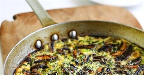 Mushroom Zucchini And Basil Italian Frittata Cooking Is Crazy