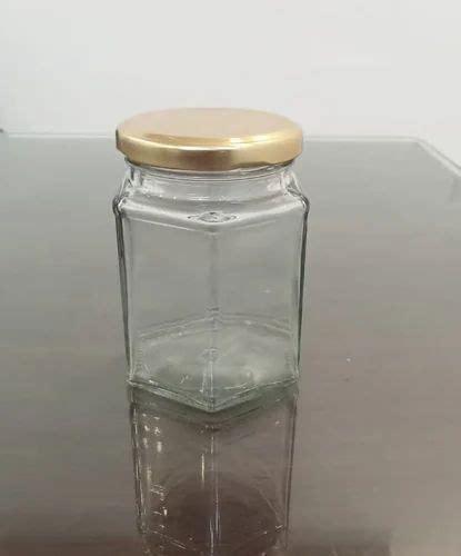 250ml Hexagonal Glass Jar At Rs 5 5 Glass Food Container In Firozabad