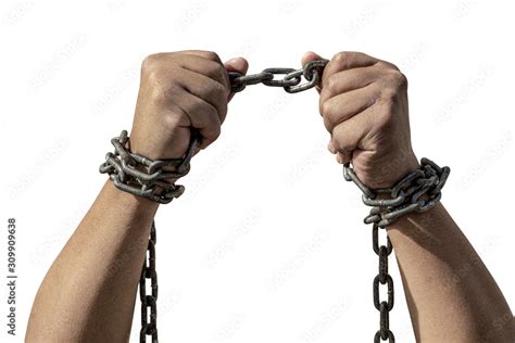 Chain On Hand Of Male Prisoners Concept Of Imprisonment Punishment