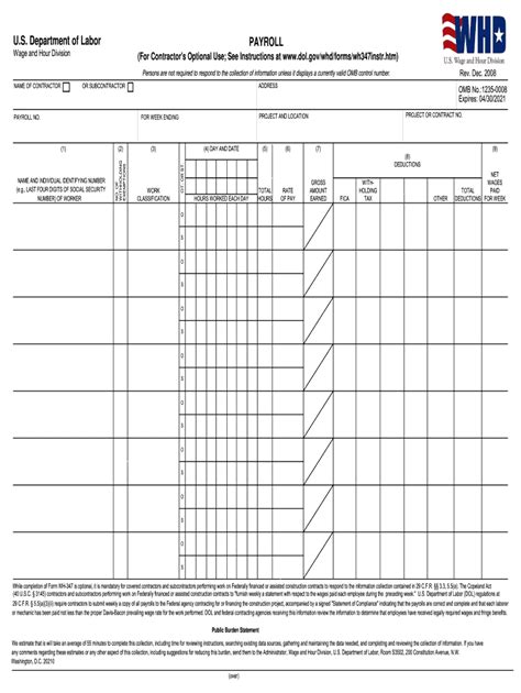 Certified Payroll Form Pdf Fill Online Printable Fillable Blank