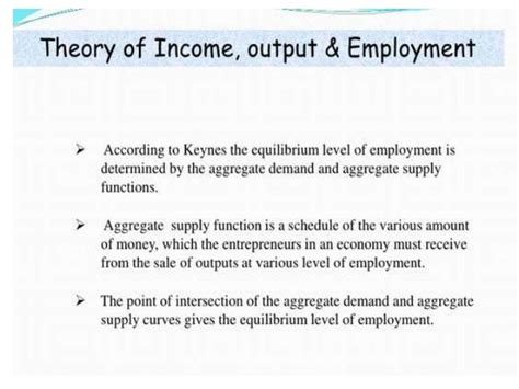 keynesian theory of income and employment