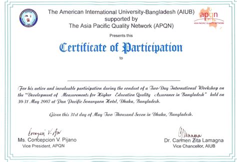 Certificate Of Participation Wording Canasbergdorfbibco | Qualads