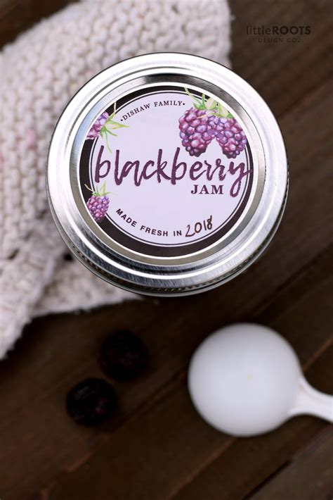 Blackberry Jam - Jam Jar Labels - Jam Jar Stickers - Jam Label - Jam ...