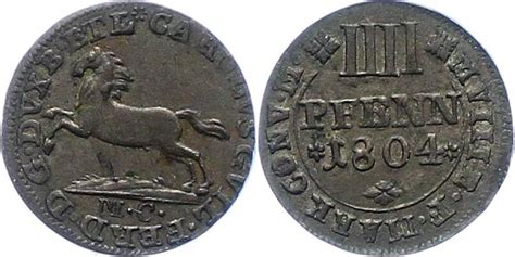 Braunschweig Wolfenbüttel 4 Pfennig 1804 MC Karl Wilhelm Ferdinand 1780