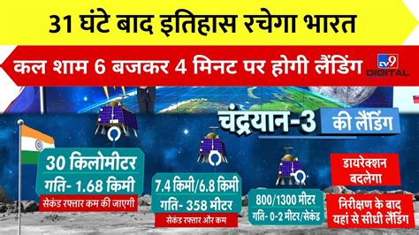 Chandrayaan 3 क Landing क उलट गनत जर कल शम 6 बजकर 4 मनट पर