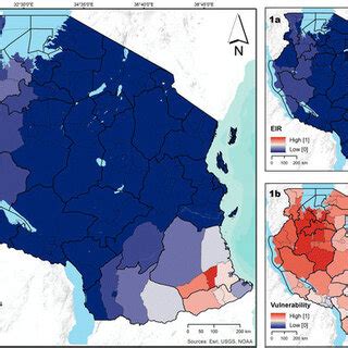 United Republic Of Tanzania Detailed By Regions And Districts The Map