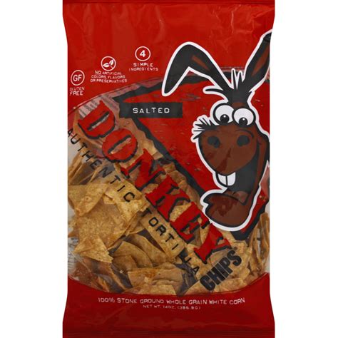 Donkey Chips Tortilla Chips, Authentic, Salted (14 oz) - Instacart