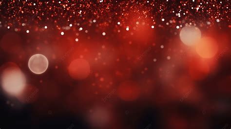 Blurred Abstract Red Glitter Texture Defocused Christmas Lights On Black Background, Red Sparkle ...