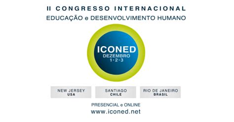 Ii Congresso Internacional De Educa O E Desenvolvimento Humano Em Rio