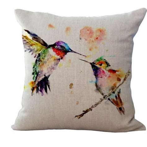 Hummingbird Pillow Etsy