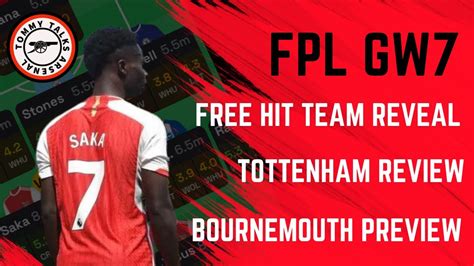 Fpl Gw Tottenham Review Bournemouth Preview Free Hit Team Reveal