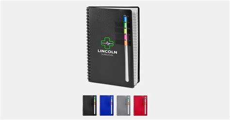 Promotional Semester Spiral Notebook With Sticky Flags With Your Logo