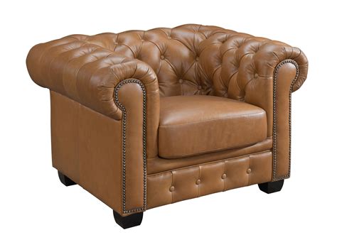 Sofá chesterfield 3 2 1 plazas 100 piel de búfalo Caramel vintage BRENTON