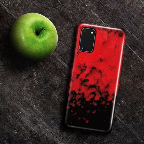 Red Stone Marble Phone Case For Samsung Galaxy S23 Ultra Galaxy S22 Plus S21 S20 Fe S10 Plus