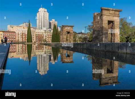 Madrid Spain The Temple Of Debod Is An Ancient Egyptian Temple That