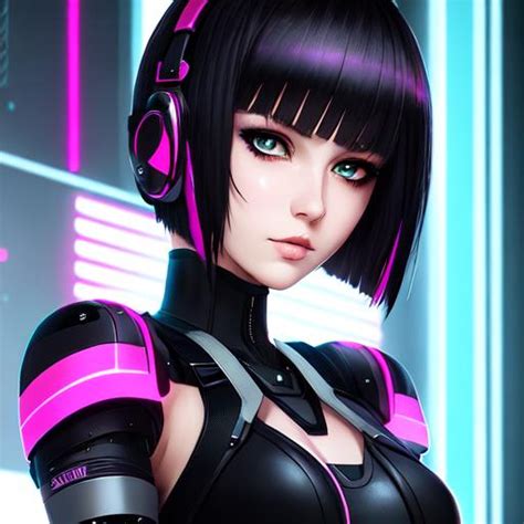 Cyber Punk Insanely Beautiful 16 Year Old Girl Bla