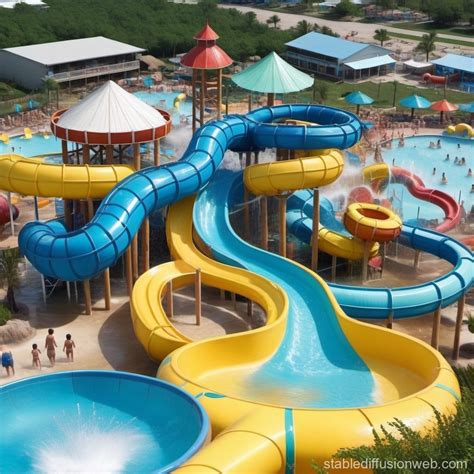 Exciting Water Park Adventure Stable Diffusion Online