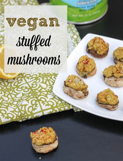 Vegan Chickpea Cheezy Stuffed Mushrooms The Fitnessista