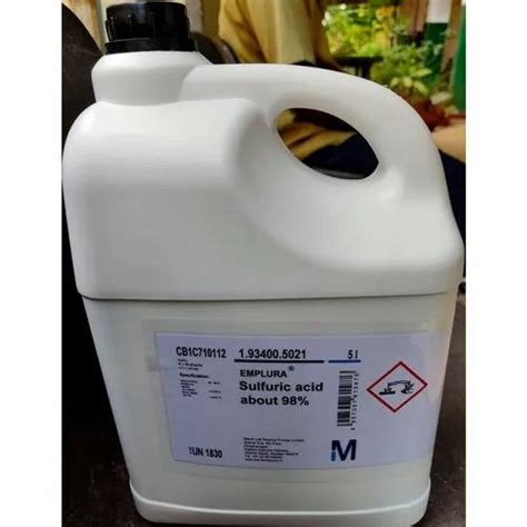 Merck Sulfuric Acid Liquid Plastic Bottles At Rs 320 Litre In