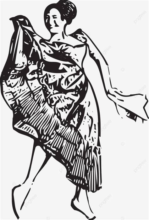 Illustration Of Woman Dancing Art Doodle Girl Vector Art Doodle Girl