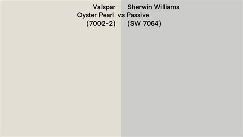 Valspar Oyster Pearl 7002 2 Vs Sherwin Williams Passive Sw 7064 Side By Side Comparison