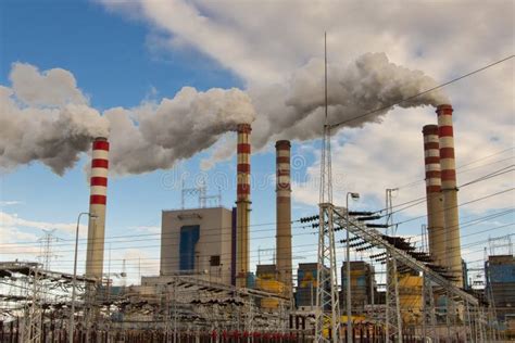 Coal Power Station In Poland Europe Stock Image Image Of Fume