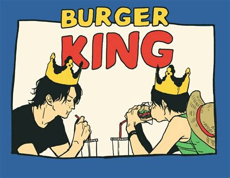 Monkey D. Luffy Portgas D. Ace Burger King One Piece Funny, One Piece ...