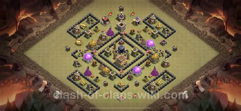 Best Anti 3 Stars War Base Th8 With Link Hybrid 2023 Town Hall Level