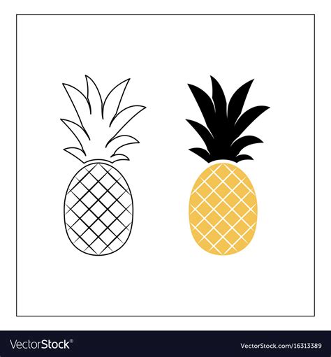 Pineapple Fruit Royalty Free Vector Image Vectorstock