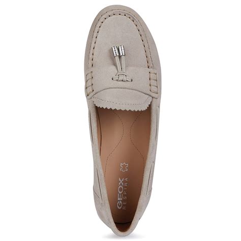 Buy Geox Womens Vega Moc Tassle Loafers Light Taupe