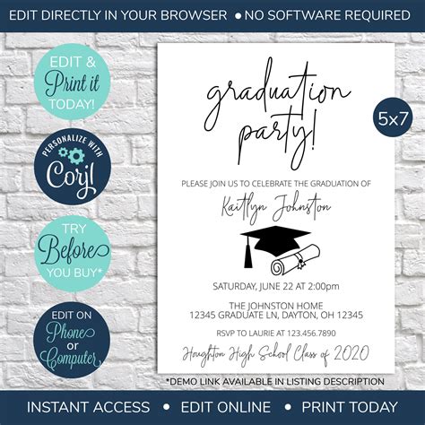 Graduation Party Open House Invitation Wording