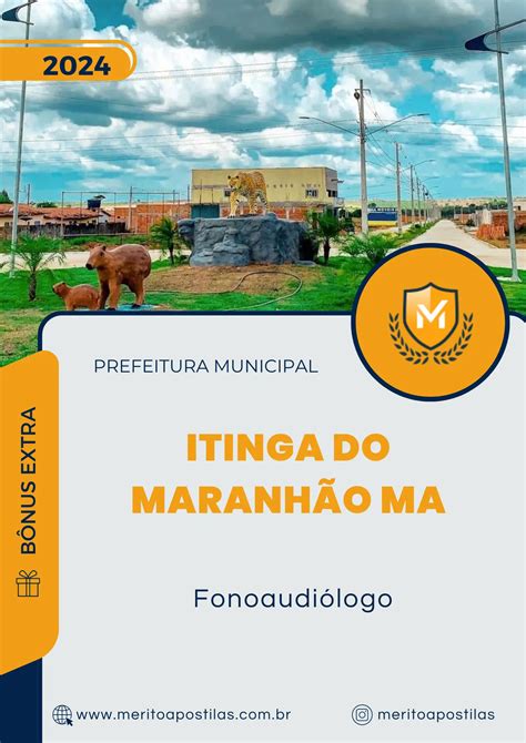 Apostila Fonoaudiólogo Prefeitura de Itinga do Maranhão MA 2024