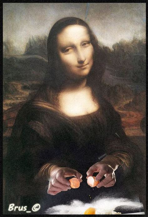 Brus Art Parody Real Mona Lisa Mona Lisa Parody