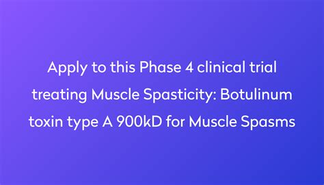 Botulinum Toxin Type A 900kd For Muscle Spasms Clinical Trial 2023 Power