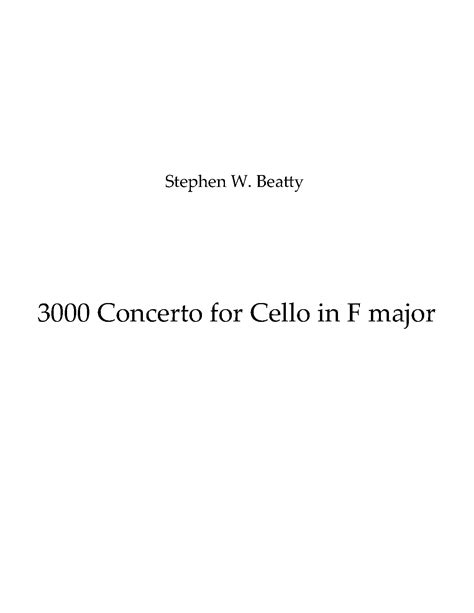 Concerto For Cello In F Major Op 3000 Beatty Stephen W Imslp