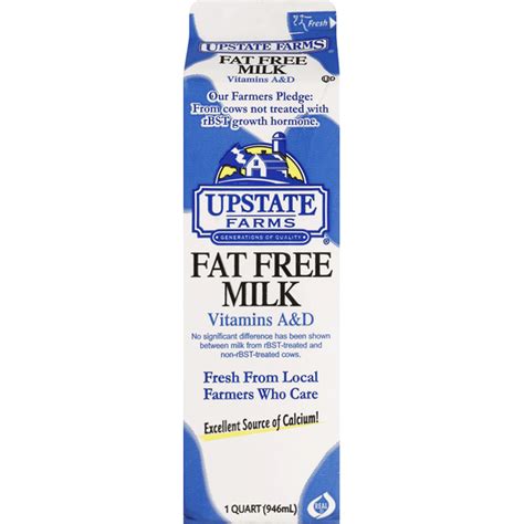 Upstate Farms Milk Fat Free 1 Qt Delivery Or Pickup Near Me Instacart