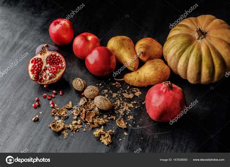 Organic Autumnal Fruits — Stock Photo © Antonmatyukha 167838000