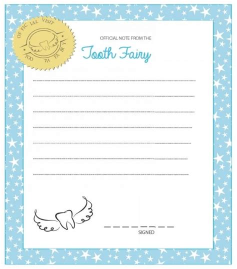 Tooth Fairy Letters Printable