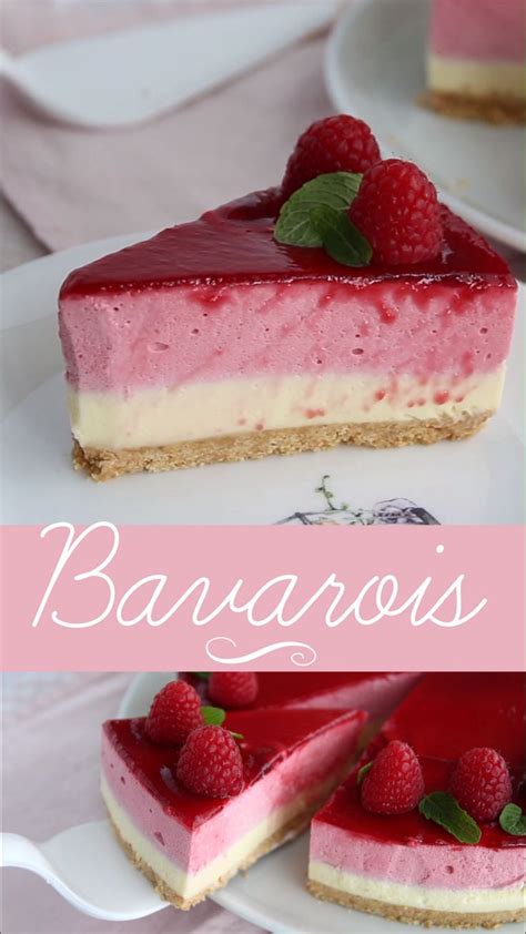 Bavarois framboise chocolat blanc étapes et vidéo Recette Ptitchef