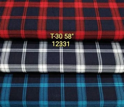 Formal Designer Check Cotton Shirting Fabric At Rs Meter