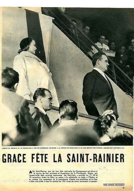 COUPURE DE PRESSE Clipping 1956 Grace Le Prince Rainier 3 Pages EUR